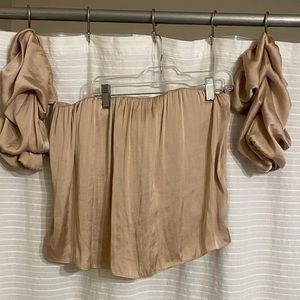 LEITH corset champagne bardot top